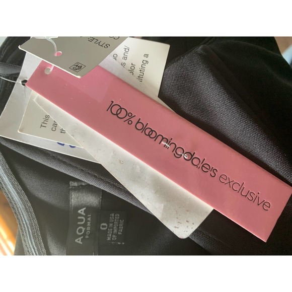 Aqua Formals Black Off The Shoulder Gown Maxi Dress, size 0, NWT - Picture 9 of 11